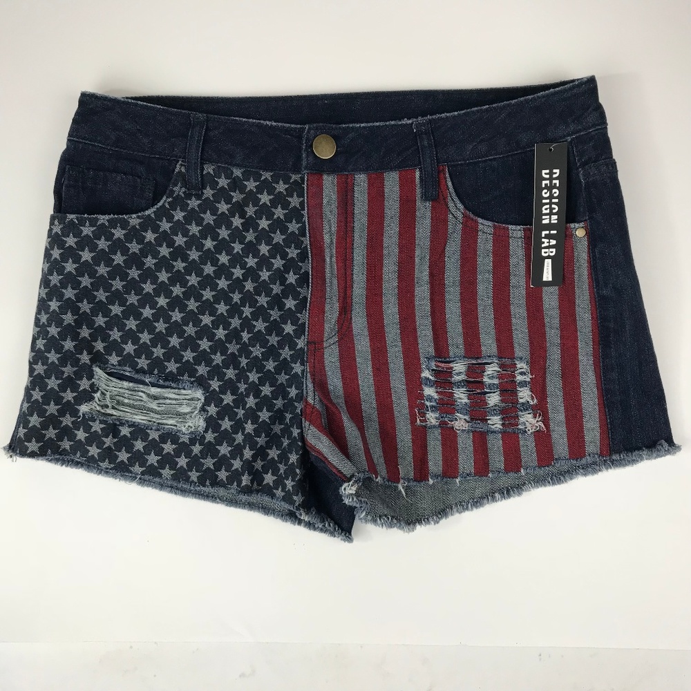Design Labs Stars & Stripe Jean Shorts